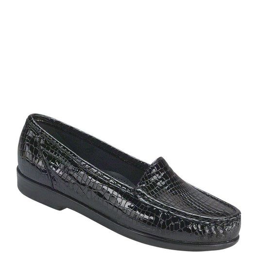 Women's Simplify Slip on Shoe SAS- Black Croc at Brandy's Shoes Made in USA