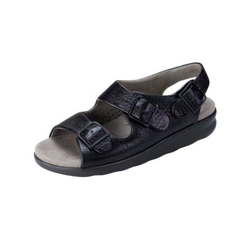 Relaxed Extra Wide Black Sandals