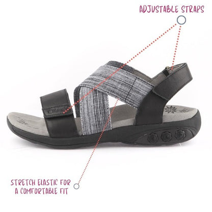 Jessica Leather Cross Strap Therafit