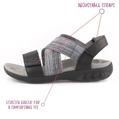 Jessica Leather Cross Strap Therafit