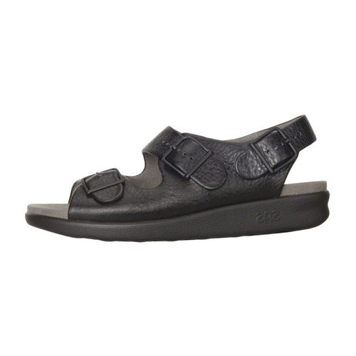 Relaxed Extra Wide Black Sandals