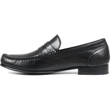 Men's Florsheim Beaufort Black Moc Toe Penny Loafer | Florsheim Men's Shoes Beaufort Moc Toe Penny Loafer Black 11869-001-Brandy