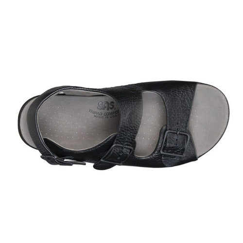 Relaxed Extra Wide Black Sandals