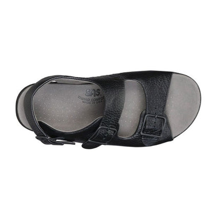 Relaxed Extra Wide Black Sandals