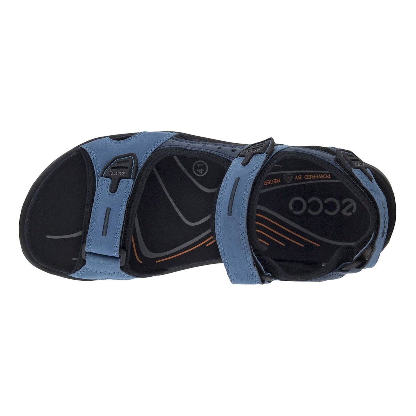 YUCATAN PETRO BLUE | Men's sandals Ecco 6956456923, blue, genuine leather/nubuck/textile-Brandy