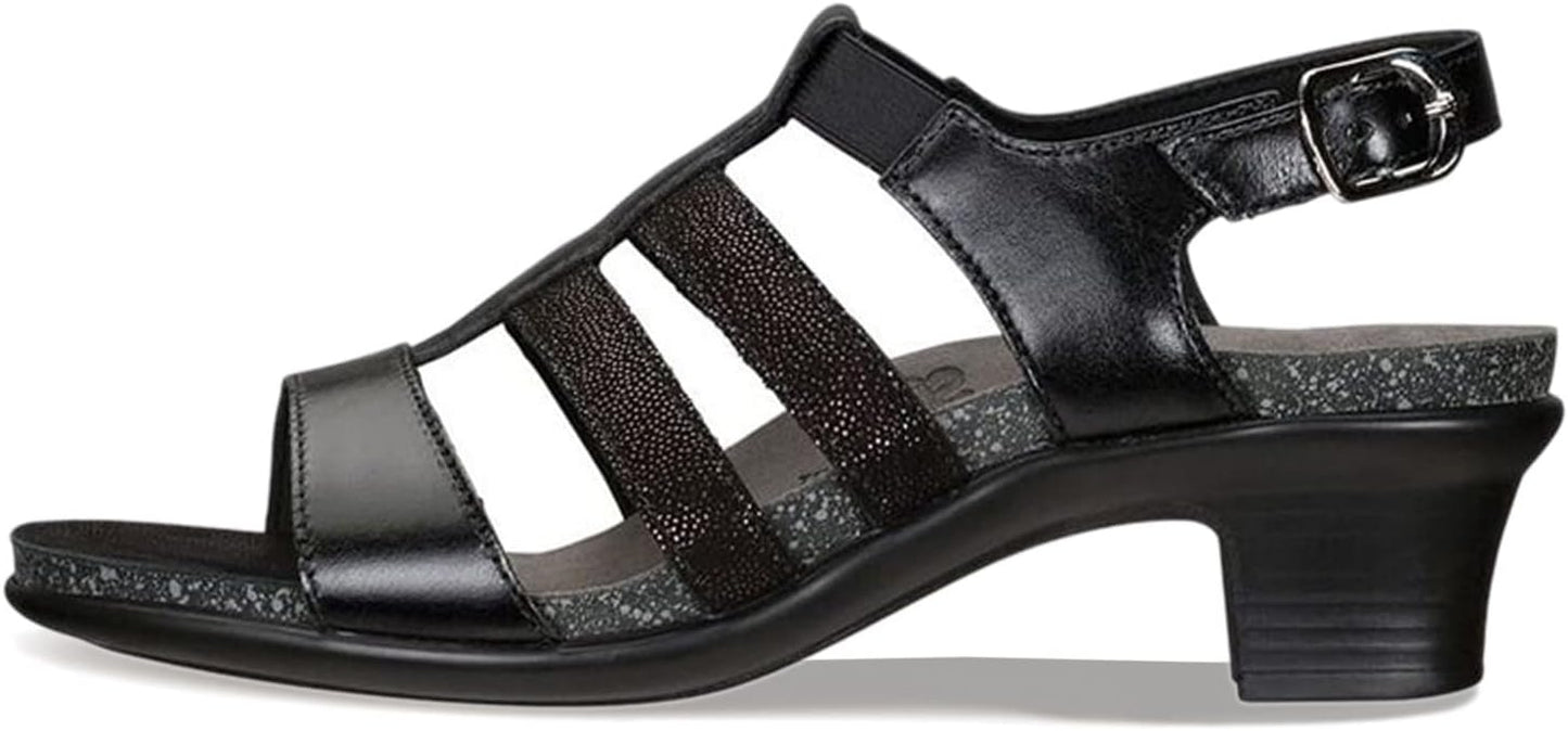 ALLEGRO BLACK CROC | Black Croc WOMENS Sandal at Brandy's Shoes Made in USA