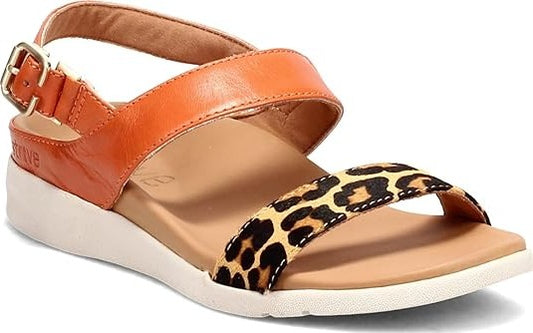 LUCIA SUNSET LEOPERD | Strive Lucia Sunset/Leopard - Orthotic Sandals with Built-in Arch Support at Brandy's Shoes Made in USA