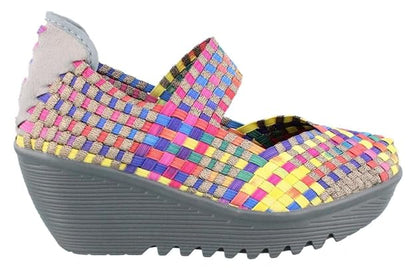 BRONZE MULTI | Bernie Mev Womens Lulia Casual Shoe Bronze Multi-GEM BRONZE-Brandy