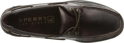 CHARTER AMARETTO | Sperry Men's Amaretto Brown Charter 2-Eye Boat Shoe-STS10751-Made in USA-Brandy's Shoes