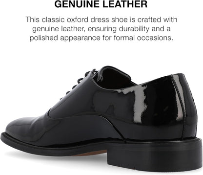 DEVOS BLACK PATENT | Plain Toe Oxford Dress Shoe at Brandy's Shoes Made in USA