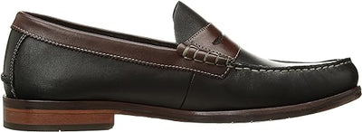 Men's Florsheim Heads Up Black/Brown Loafer | Florsheim Men's Heads Up Penny Loafer Slip on Dress Casual Shoe-Brandy