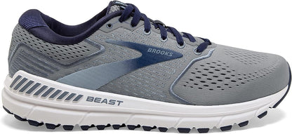 Brooks Beast 20 Men's Grey/Blue/Poseidon Athletic Shoe | Brooks Men's Beast '20 Running Shoe-110327-491-Brandy