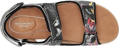 EILEEN 3-STRAP FLORAL | Rockport Women's Cl Eileen 3 Strap Sandal-Brandy
