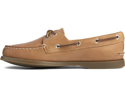 Women's Authentic Original Boat Shoe A/O SAHARA | Women's Sperry AUTHENTIC ORIGINAL Boat Shoes-Sahara Leather-9155240-Made in USA-BRANDY`S SHOES