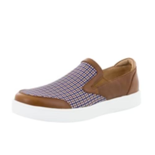 Alegria Men's Bender Tan Plaid Shoes