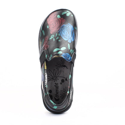 therafit women's annie black floral