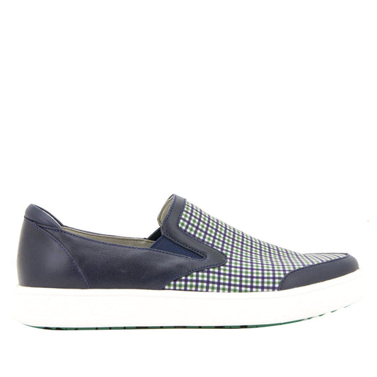 alegria men's bender navy plaid