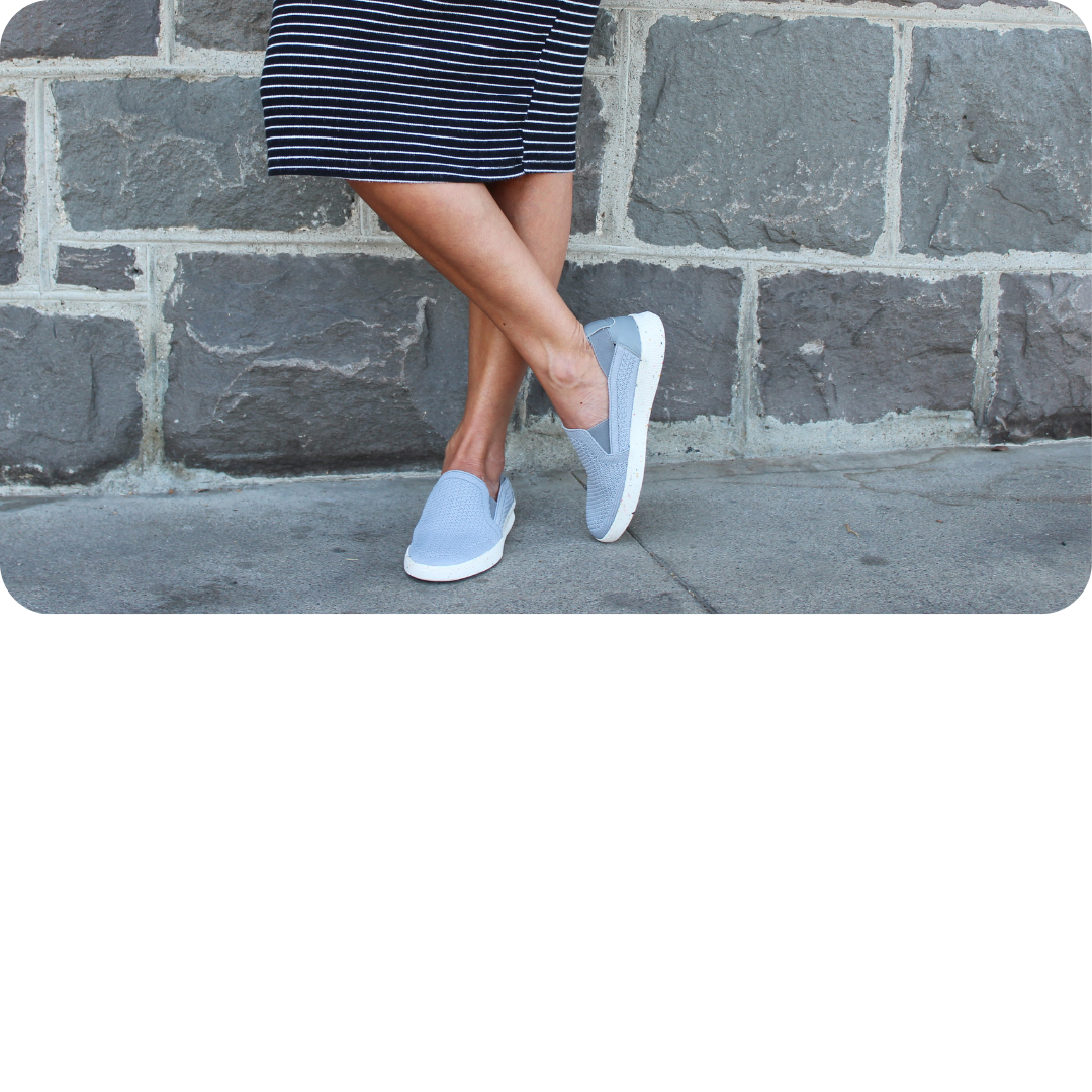 BRISTOL SLIPON GREY | Biza BRISTOL Women's Grey Slip On Shoe-Made in USA-Brandy's Shoes