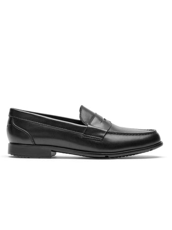 KEATON PENNY BLACK | Rockport Men's Keaton Penny Loafer Black CI8839-Brandy