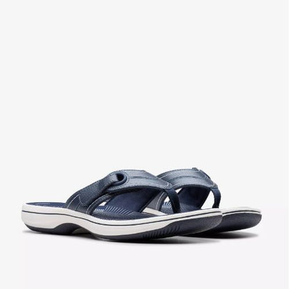 CLARKS WOMEN BREEZE  NAVY SLIPPERS