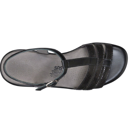 Capri Black Snake Sandal