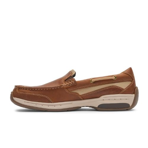 Men's Dunham Captain Venetian Slip-On Boat Shoe Tan