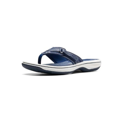 Clarks Women Navy Breeze Sea Casual Flip Flop Sandals