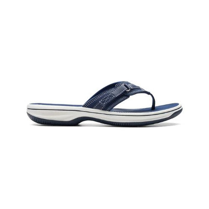 Clarks Women Navy Breeze Sea Casual Flip Flop Sandals