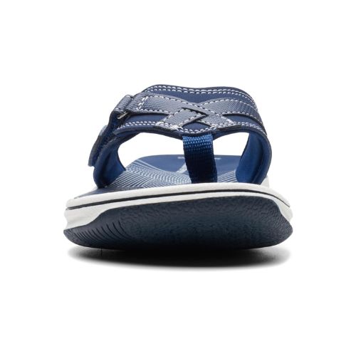 Clarks Women Navy Breeze Sea Casual Flip Flop Sandals