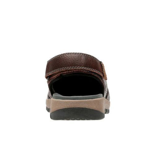 Clarks Leather Men's Brixby Cove Fisherman Dark Brown Sandal