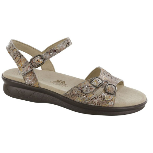Duo Quarter Strap Multi Snake Sandal