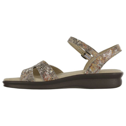 Duo Quarter Strap Multi Snake Sandal