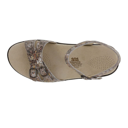 Duo Quarter Strap Multi Snake Sandal
