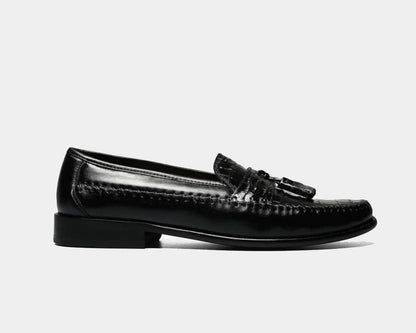 PISA BLK | Florsheim 18469-01 Pisa Moc Toe Tassel Loafer Black-Brandy