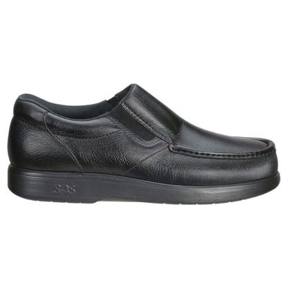 Side Gore  Black Slip On Loafer