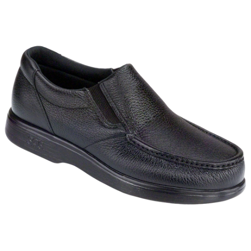 Side Gore  Black Slip On Loafer