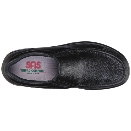 Side Gore  Black Slip On Loafer