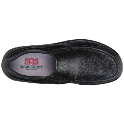 Side Gore  Black Slip On Loafer