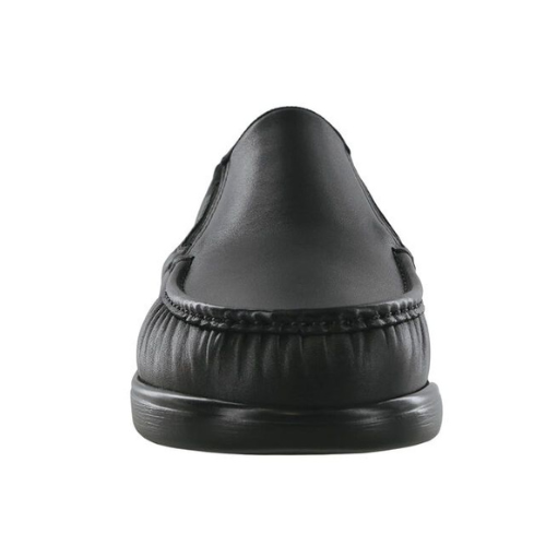 Side Gore  Black Slip On Loafer