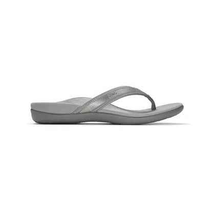 GREY FLORAL TIDE FLIP FLOPS