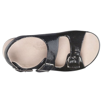 Relaxed Heel Strap Black Sandal