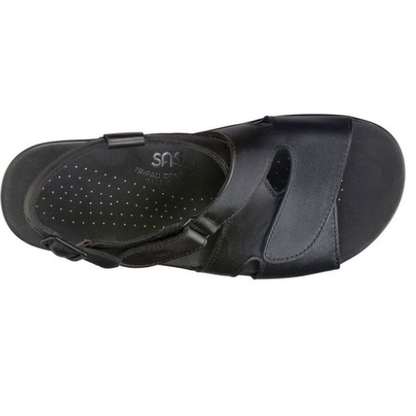 Huggy Black Cross Strap Sandals