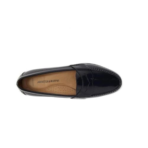 HAYES PENNY BLACK FULL GRAIN LOAFERS