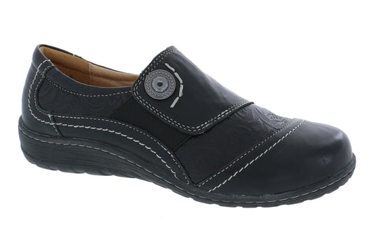 HARMONY BLACK | Biza HARMONY Women's Black Shoe-Slip on Loafers-Made in USA-Brandy's Shoes