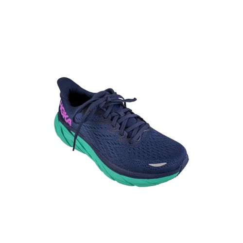 CLIFTON 8 MESH NAVY/GREEN LACED UP SHOES
