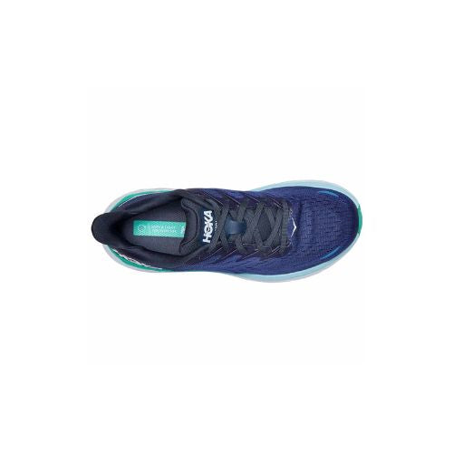CLIFTON 8 MESH NAVY/GREEN LACED UP SHOES