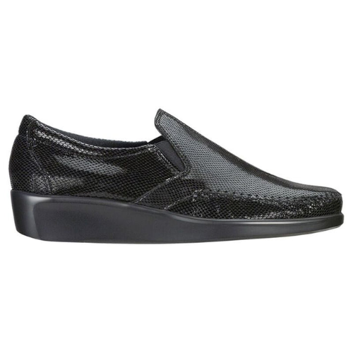 Dream Black Snake Slip-On Loafers