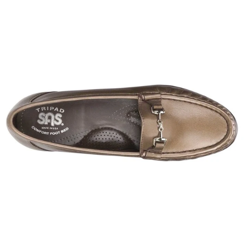 sas women's metro leather loafer bronze