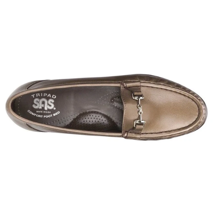 sas women's metro leather loafer bronze