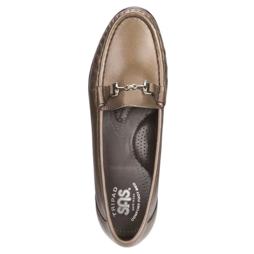 sas women's metro leather loafer bronze